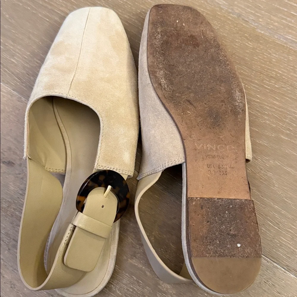 Vince Cadot Suede Slingback Flats Loafer Sandal | 6.5 - Picture 7 of 7